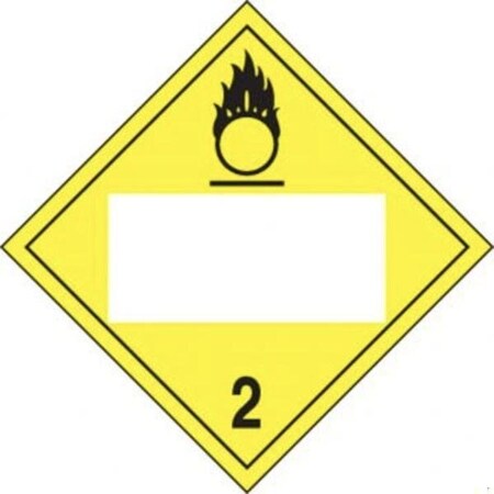 Accuform BLANK DOT PLACARD HAZARD CLASS 2 MPL425RM100 MPL425RM100